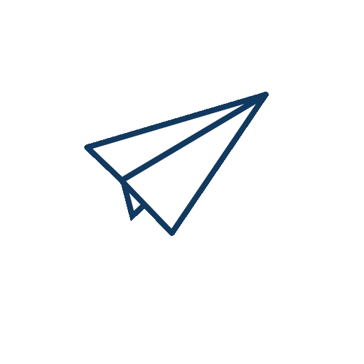 A paper plane to symbolise the email outreach
